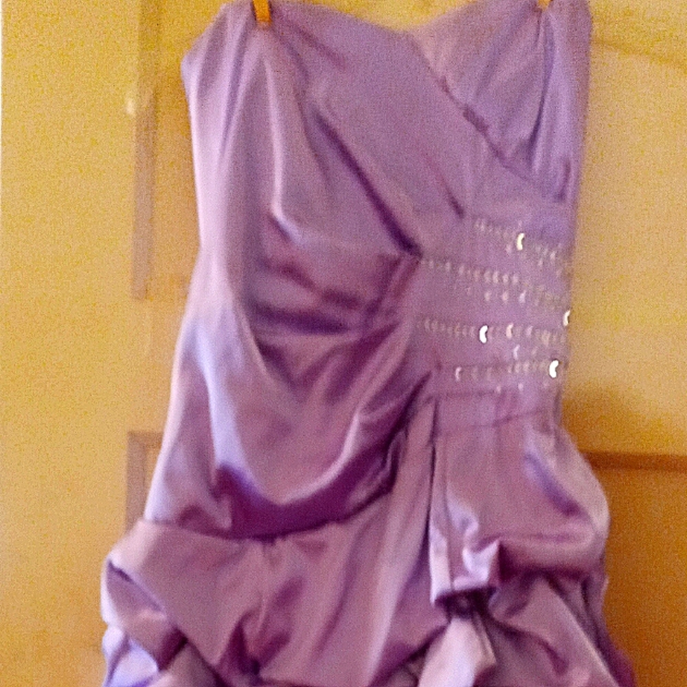 Lilac mini prom dress